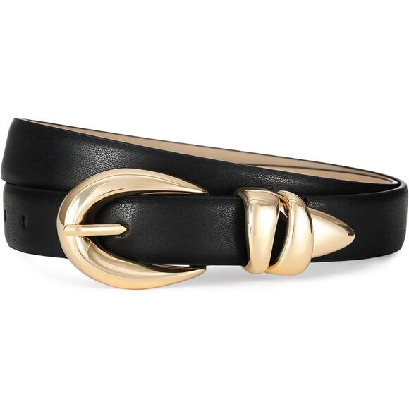 Fashion Women\'s Leather Belt with Gold Buckle for Jeans and Dress main image 2